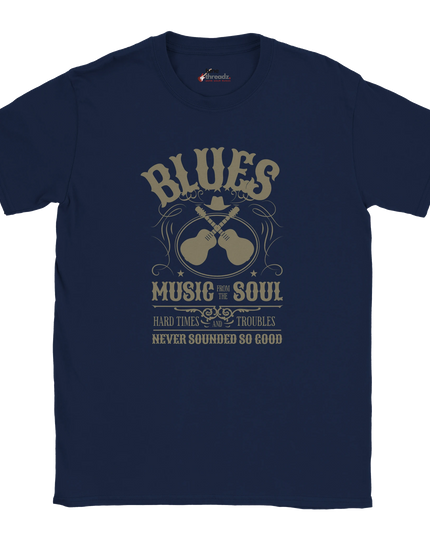 Blues Hard Times & Troubles unisex T‑shirt front view