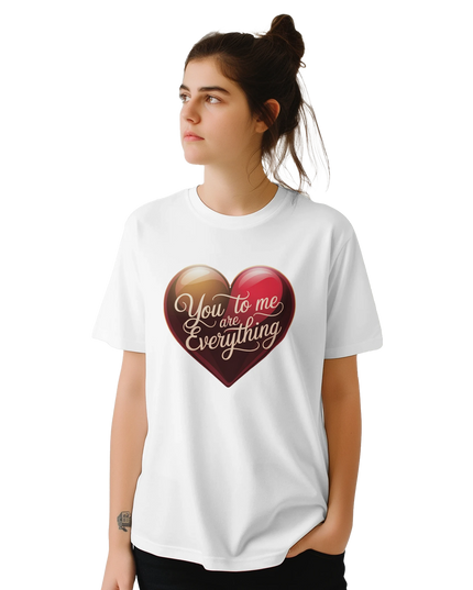 Soft cotton love song quote tee for couples