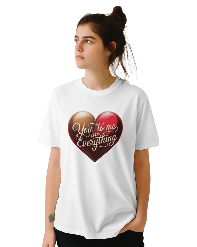 Soft cotton love song quote tee for couples
