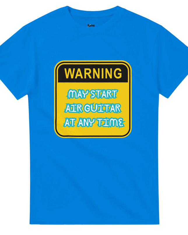 Close-up showing taped neck and shoulders with printed warning text