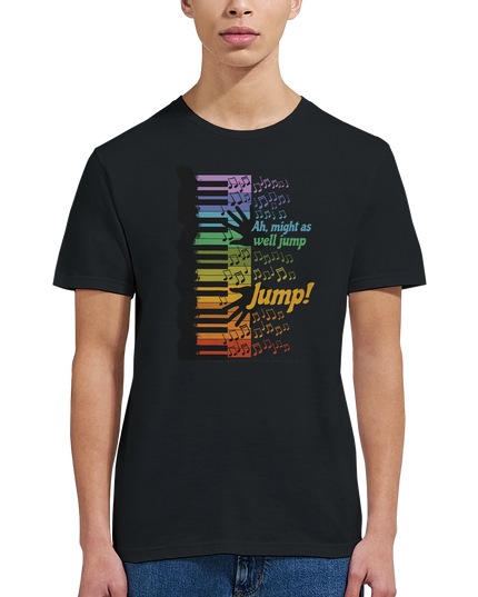 Soft cotton tee featuring rock lyric from Jump song