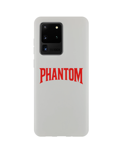 Model holding phone with the clear Phantom Flexi music case applied