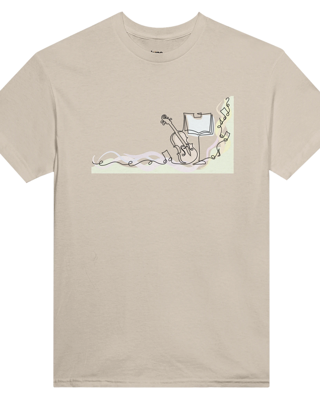 Heavyweight cotton tee with bold piano key graphic on front