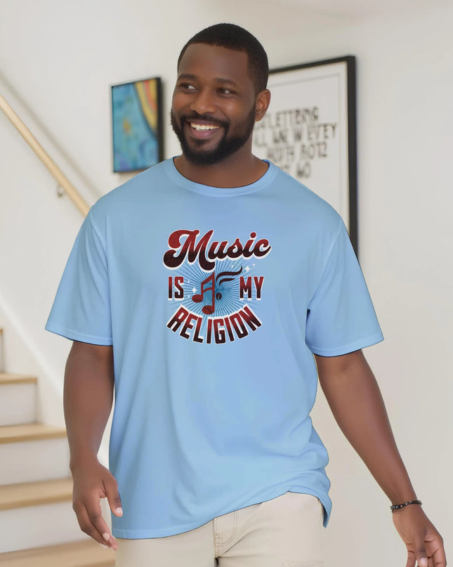 Ideal gift for music devotees: Music religion slogan tee