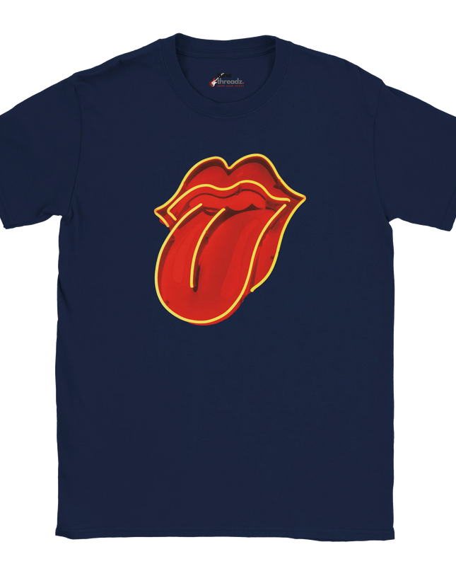 Bold tongue symbol print on soft cotton tee