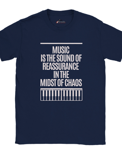 Soft cotton unisex tee with motivational music print