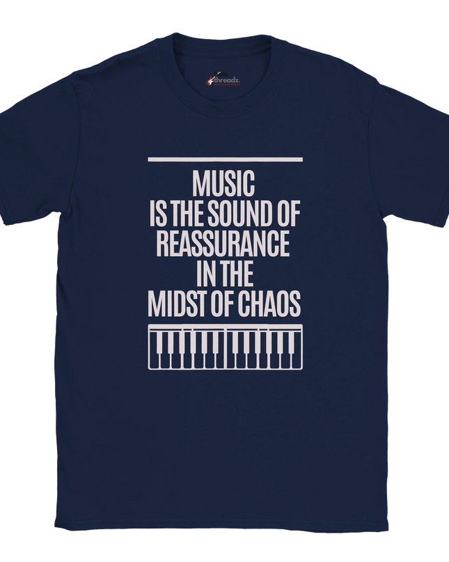 Soft cotton unisex tee with motivational music print
