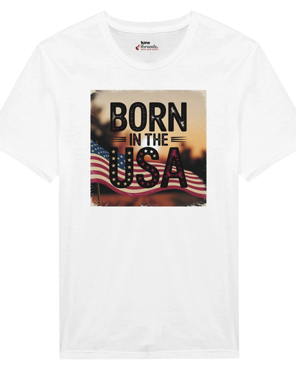 Relaxed-fit cotton shirt featuring patriotic Music City print