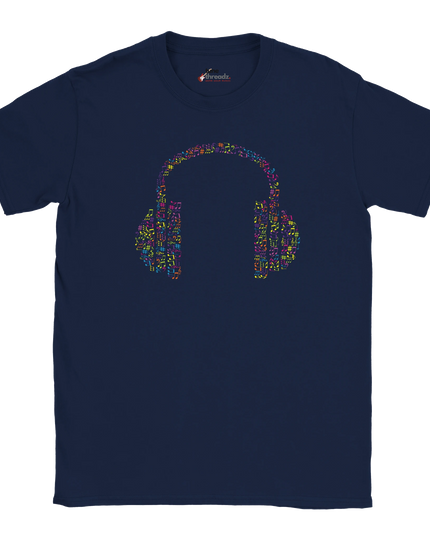 Classic headphones icon tee in heavyweight cotton fabric