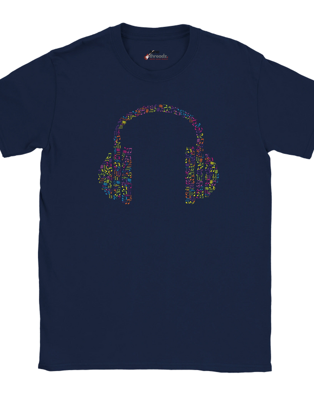 Classic headphones icon tee in heavyweight cotton fabric