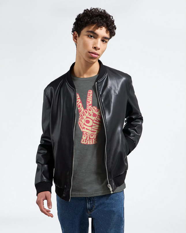 Unisex T‑shirt featuring oversized vintage peace symbol emblem
