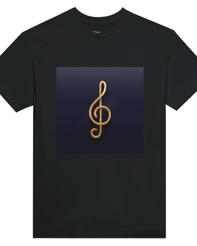 Heavyweight cotton tee with bold bass and cello graphic design