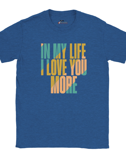 Close-up of romantic quote on cotton T‑shirt