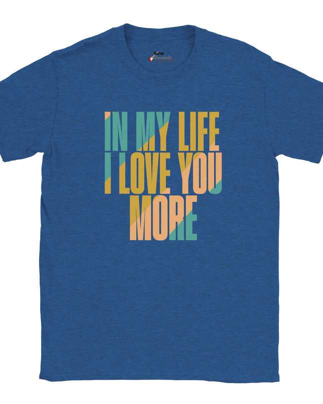 Close-up of romantic quote on cotton T‑shirt