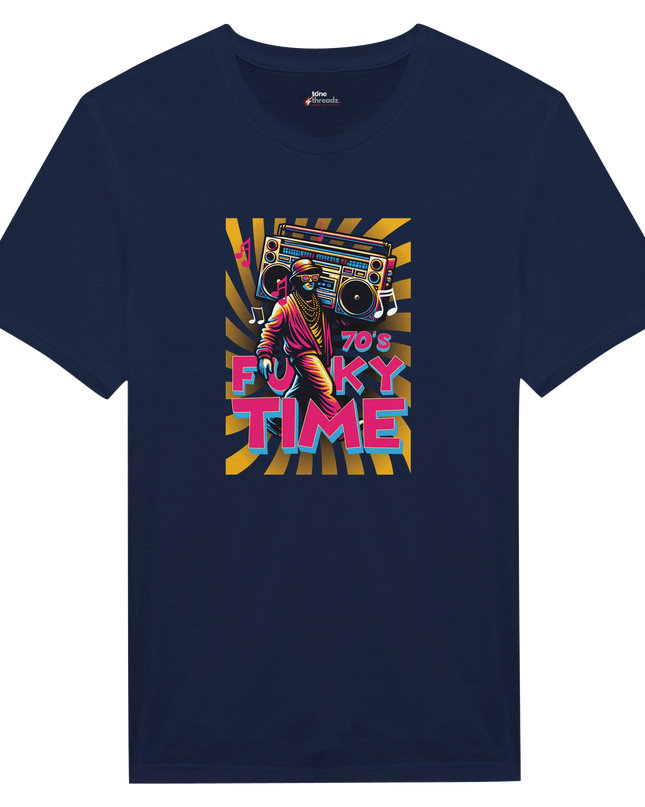 Bold funk music statement tee for stage or streetwear