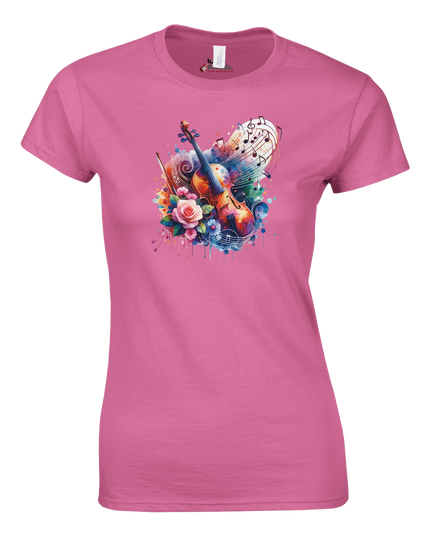 Women’s crewneck shirt with elegant ‘Classical’ text graphic