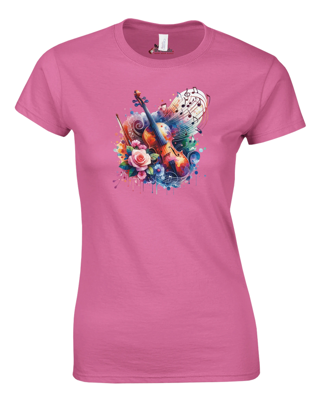 Women’s crewneck shirt with elegant ‘Classical’ text graphic