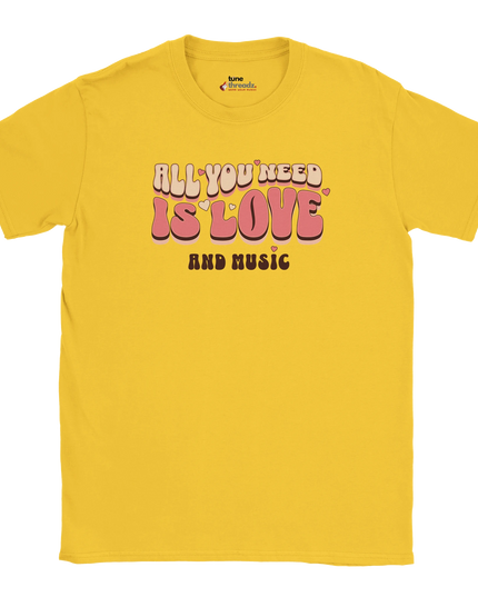 Music and love graphic tee in soft cotton fabric