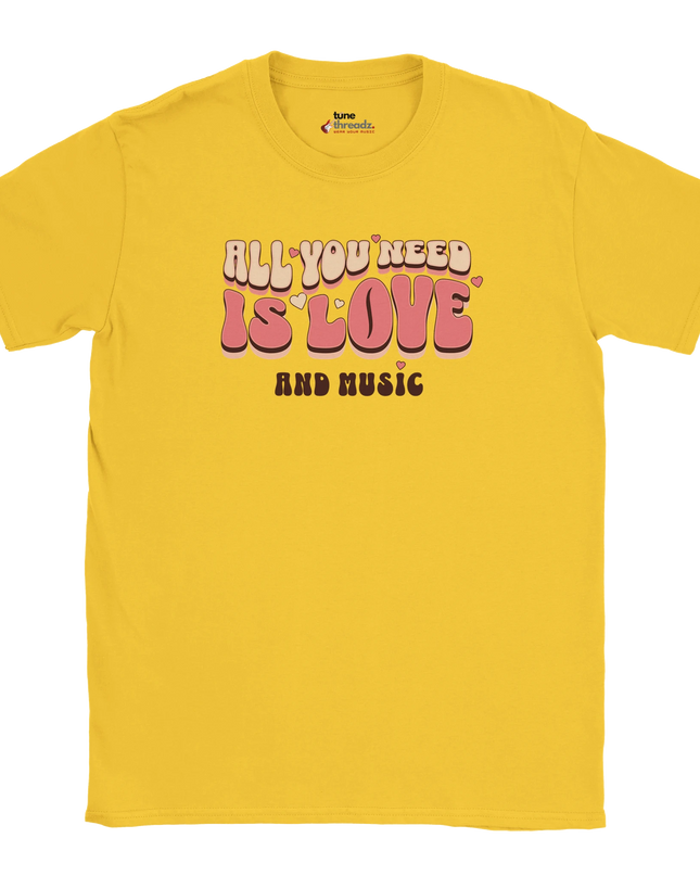 Music and love graphic tee in soft cotton fabric