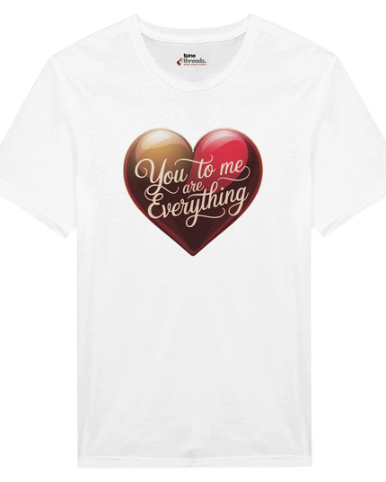 Model wearing ‘You to Me Are Everything’ relaxed-fit tee