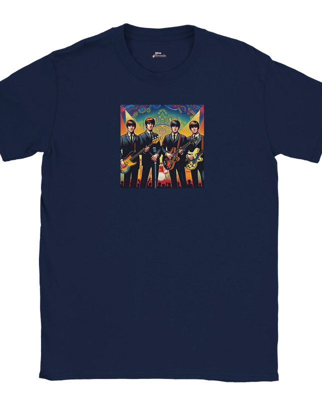 Unisex T‑shirt featuring Beatles silhouette design labeled Fab Four