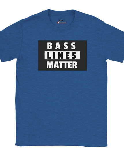 Unisex T‑shirt with bold ‘Bass Lines Matter’ text design