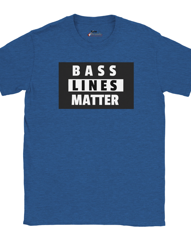 Unisex T‑shirt with bold ‘Bass Lines Matter’ text design