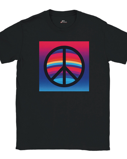 Soft cotton shirt featuring classic peace sign emblem