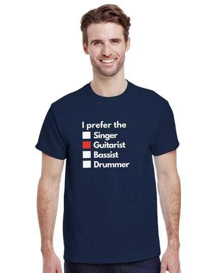 Model wearing relaxed-fit crewneck tee with minimalist background