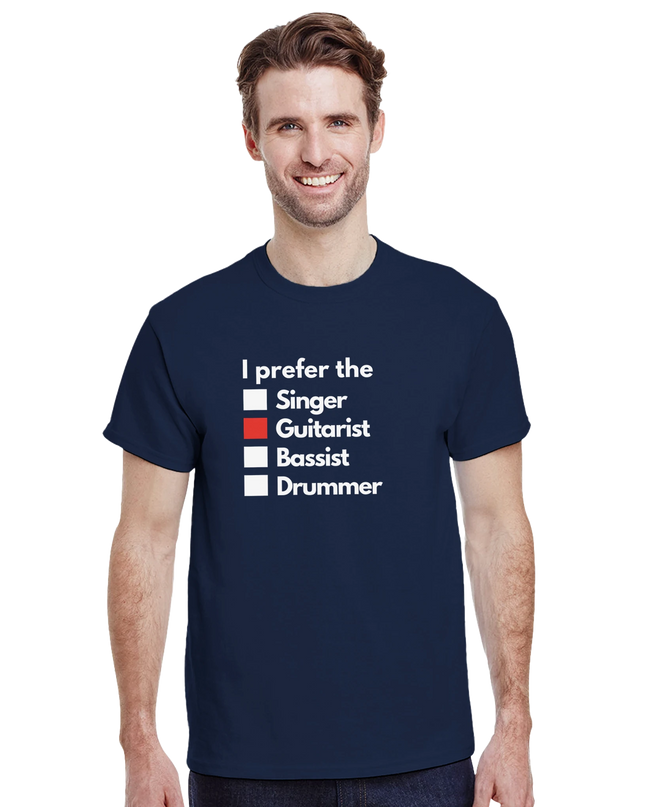 Model wearing relaxed-fit crewneck tee with minimalist background