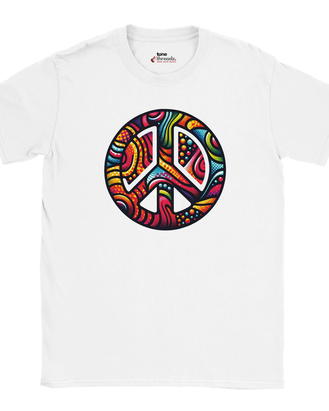 Unisex T‑shirt with bold peace symbol front graphic