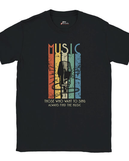 Soft cotton music message shirt in relaxed fit