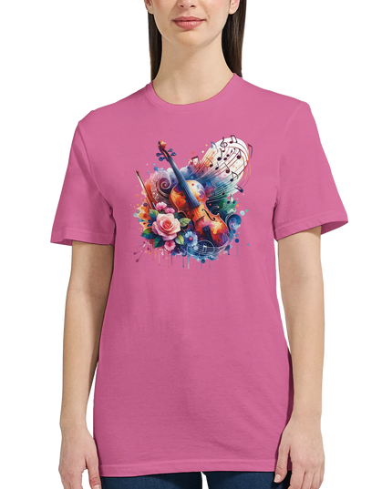 Music-lover women’s top with minimalist classical text art