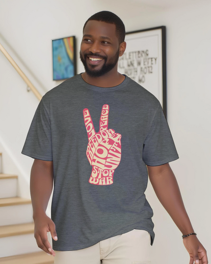 Statement peace symbol music-inspired T‑shirt for activists