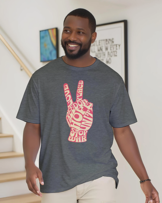Statement peace symbol music-inspired T‑shirt for activists