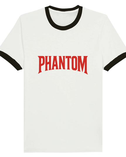 Soft cotton Gildan 64000 ringer tee featuring music-themed print