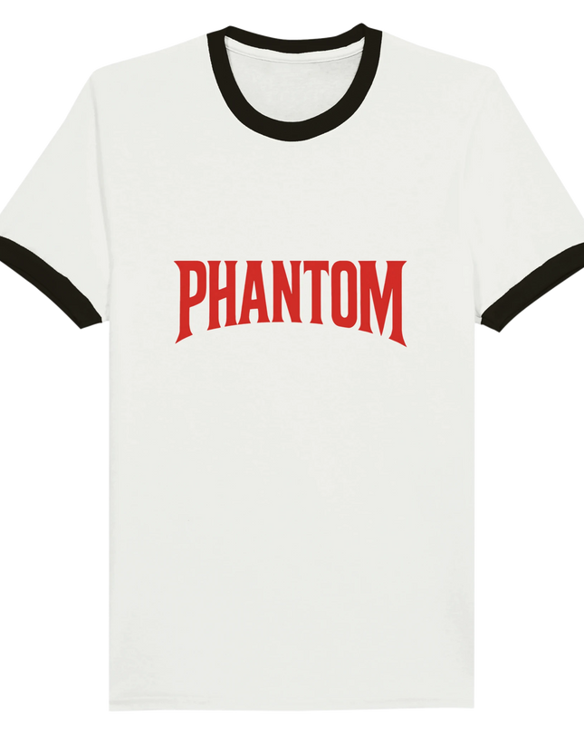 Soft cotton Gildan 64000 ringer tee featuring music-themed print