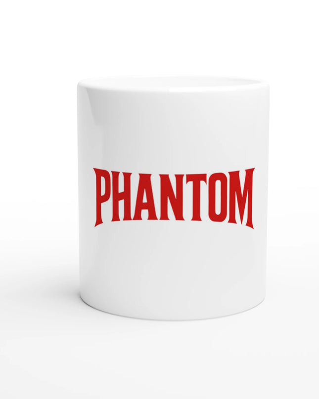 Music mug with bold ‘Music’ lyric print on glossy white ceramic