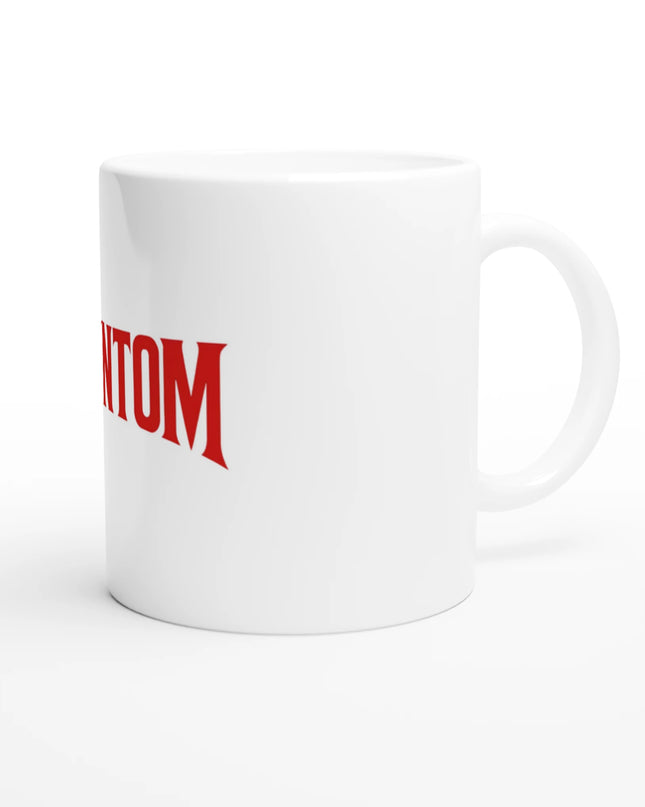 Close-up of fade-resistant ‘Music’ text on ceramic mug