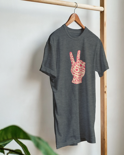 Grant peace and love retro vibe tee with classic graphics
