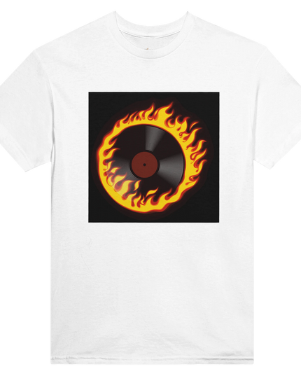 Heavyweight cotton tee with bold multicolor ‘Music’ graphic on front