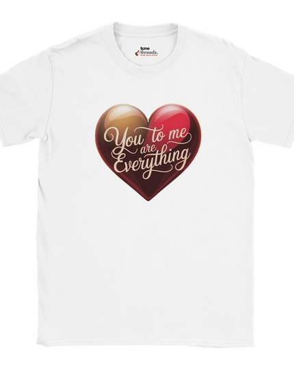 Unisex T‑shirt with ‘You to Me Are Everything’ lyric text graphic