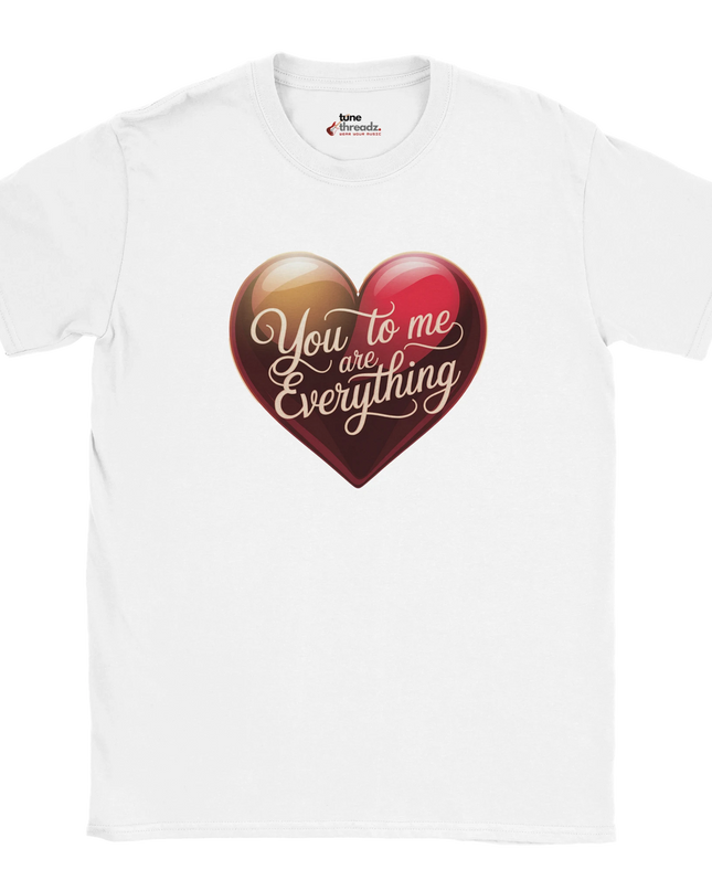 Unisex T‑shirt with ‘You to Me Are Everything’ lyric text graphic