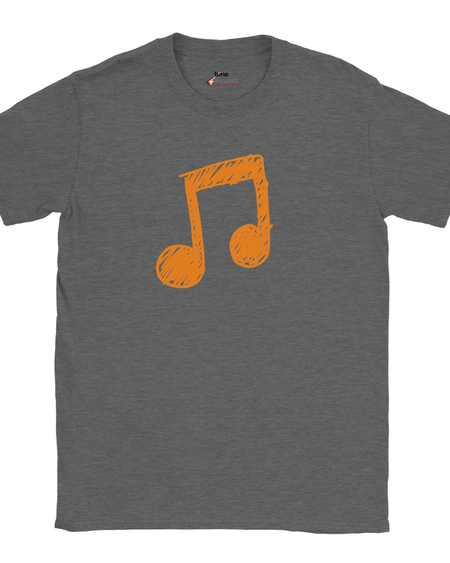 Model wearing music clef symbol classic T‑shirt