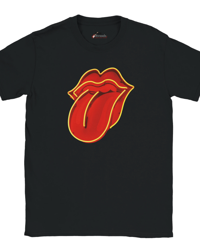 Unisex T‑shirt with tongue graphic design on front