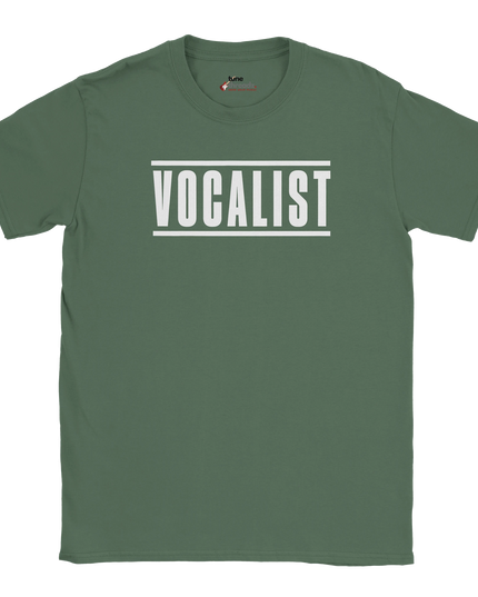 Vocalist T‑shirt with bold music singer graphic