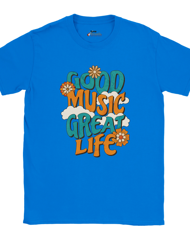 Ultra-soft cotton tee featuring music quote for life inspiration