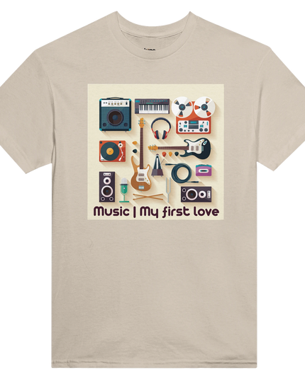 Close‑up of vivid music motif on microwave and dishwasher‑safe mug
