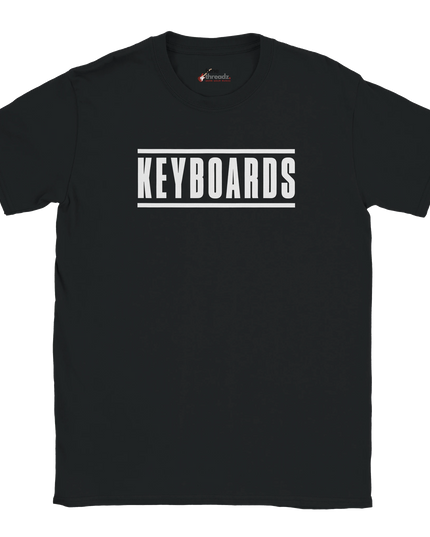 Classic soft cotton keyboard player tee front view