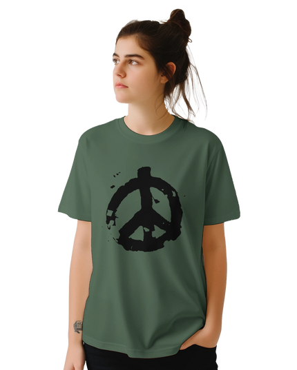 Statement peace icon T‑shirt for activists and music fans